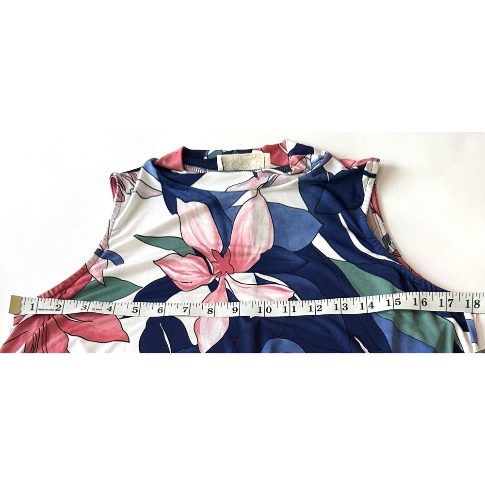 Blooms In The City Dress Women's M Floral Hi Low Stretch Lightweight Made In USA - Picture 6 of 8